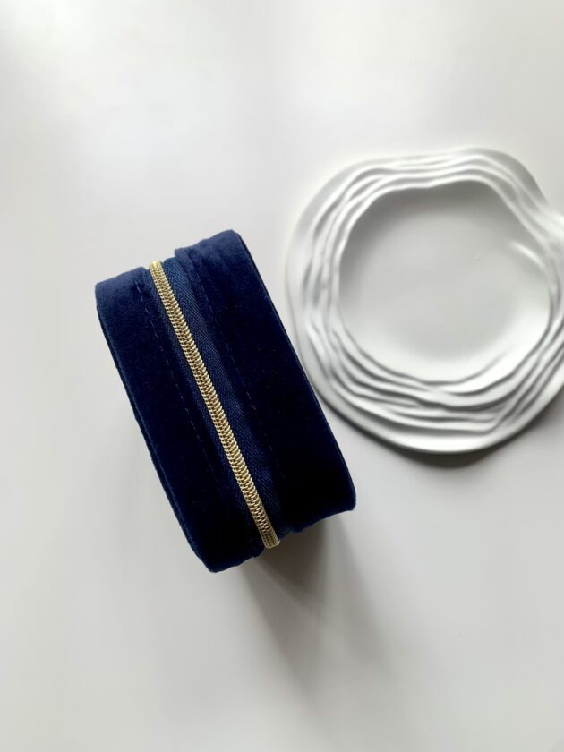 Jewellery Box Velvet Mini - Blue - Image 3