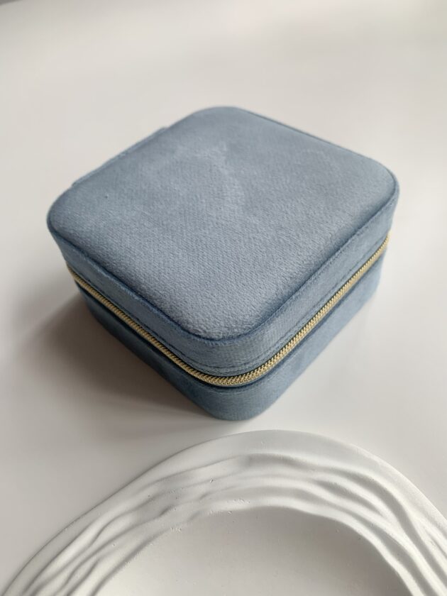 Jewellery Box Velvet Mini - Powder Blue - Image 2