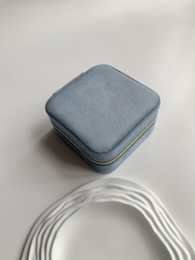 Jewellery Box Velvet Mini - Powder Blue