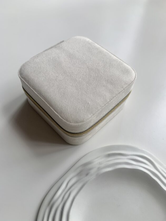 Jewellery Box Velvet Mini - white - Image 3