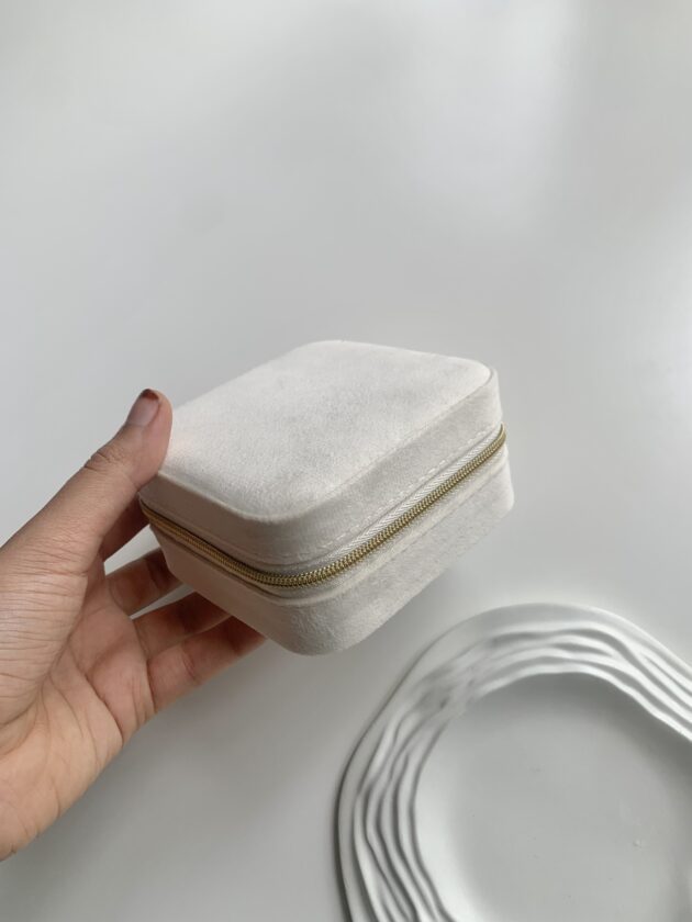 Jewellery Box Velvet Mini - white - Image 2