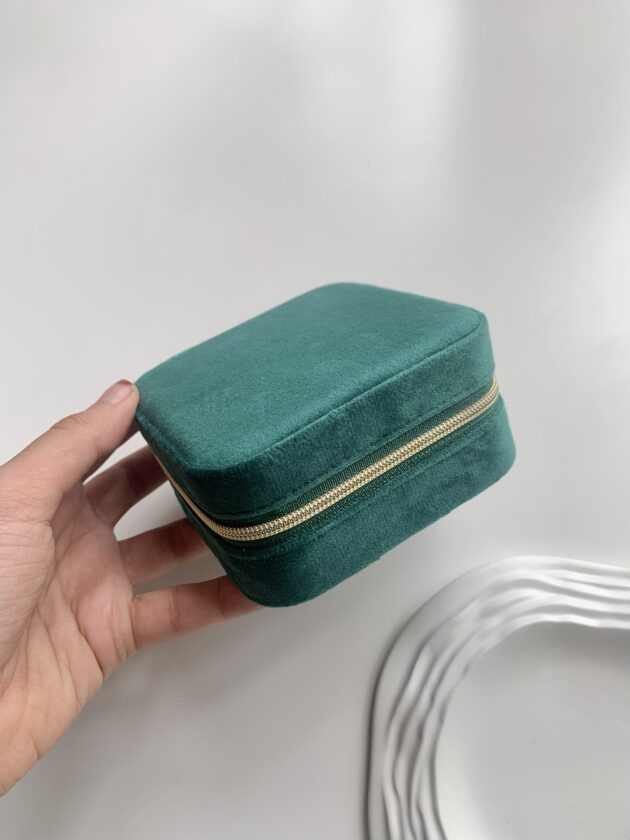 Jewellery Box Velvet Mini - Green - Image 3