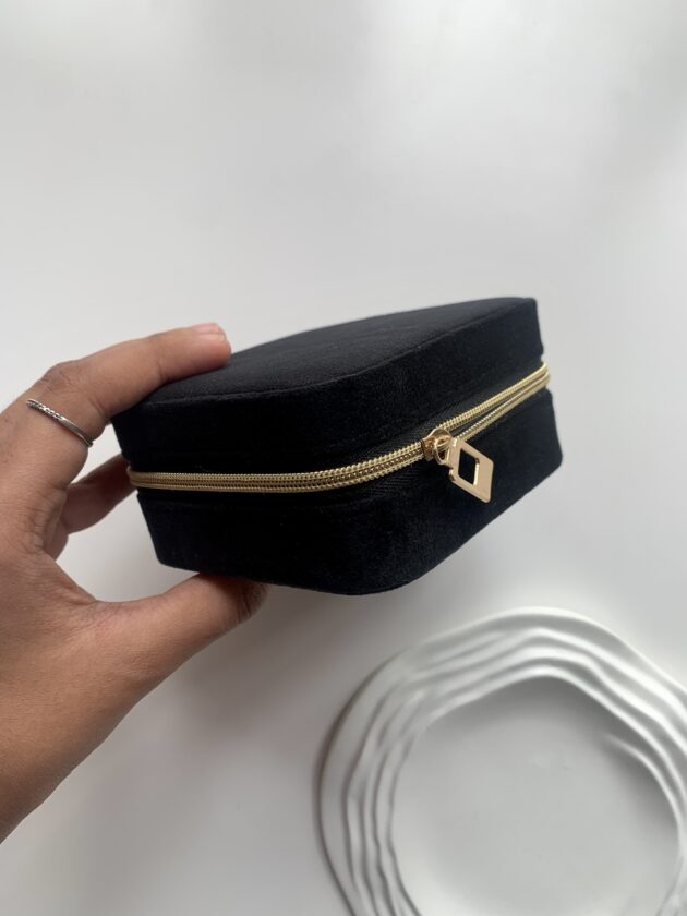 Jewellery Box Velvet Mini - Black - Image 3