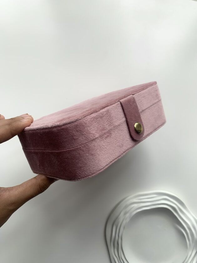 Jewellery Box Velvet Mirror - Mauve - Image 2