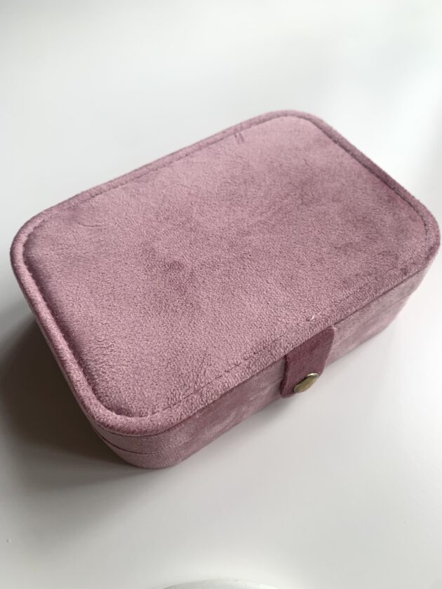 Jewellery Box Velvet Mirror - Mauve
